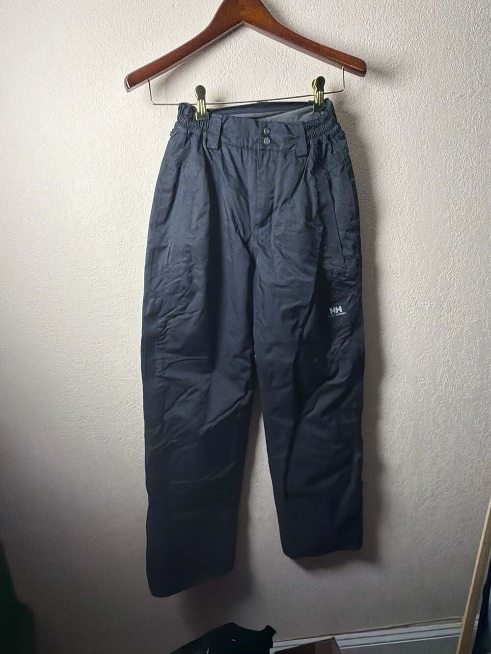 Helly Hansen Tech Waterproof Breathable Ski Snow Rain Pants Black Size XS
